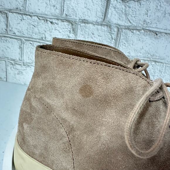 Everlane Desert Boot Pebble Suede Leather Lace Up Shoes Brown 10 display picture 2